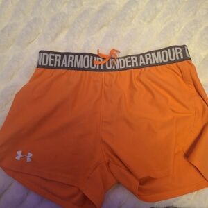 Under Armour Women's Bright Orange Athletic Shorts